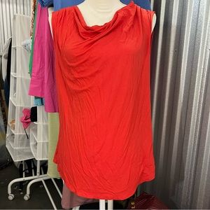 Ann Taylor Red CowlNeck Top